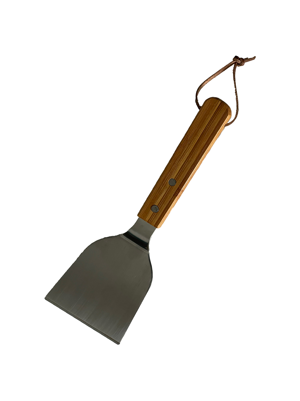 Grande spatule inox manche en bois pour plancha Riviera-et-Bar