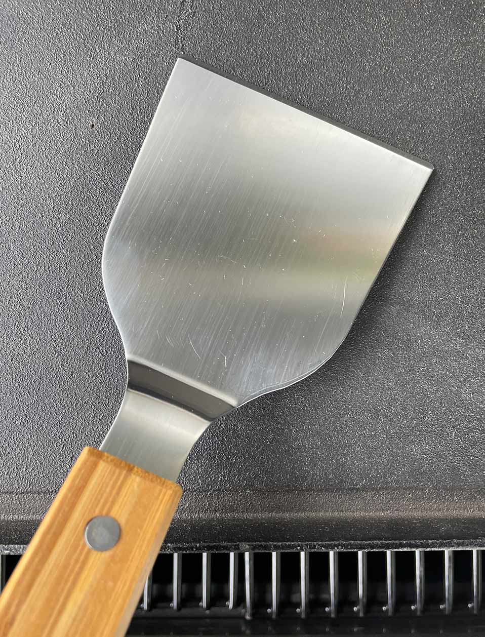 Ensemble d'accessoires de spatule en métal pour gril de barbecue, grattoir  en acier inoxydable, spatule